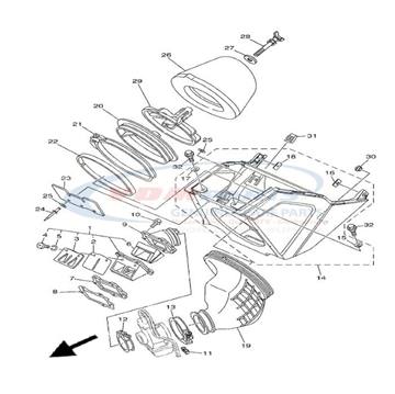 Hose clamp assy,  90450-70002 , Yamaha